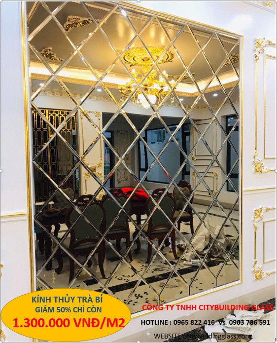 Kính thủy trà ghép quả trám 