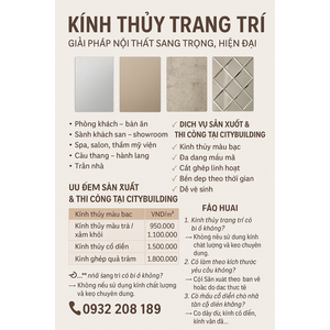 🔖 KÍNH THỦY TRANG TRÍ – GIẢI PHÁP NỘI THẤT SANG TRỌNG, HIỆN ĐẠI NHẤT 2025