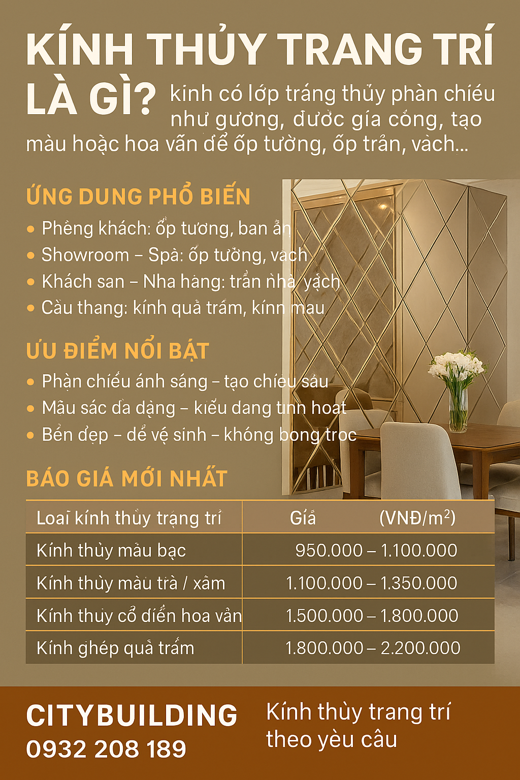 🔖 KÍNH THỦY TRANG TRÍ LÀ GÌ? ỨNG DỤNG & BÁO GIÁ MỚI NHẤT 2025