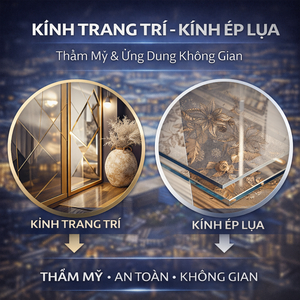 ✨ KÍNH TRANG TRÍ – KÍNH ÉP LỤA | THẨM MỸ & ỨNG DỤNG KHÔNG GIAN
