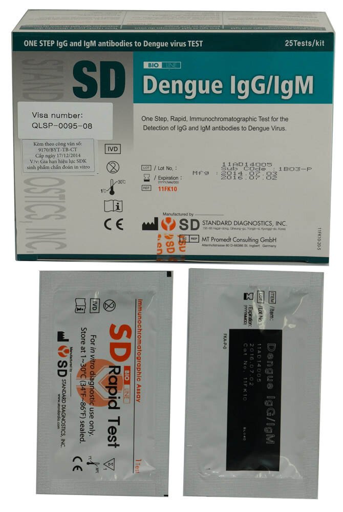 Kit chẩn đoán sốt xuất huyết SD Bioline Dengue IgG/IgM