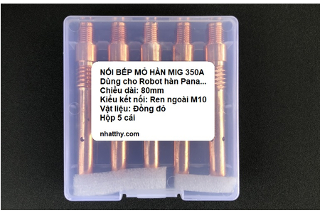 Nối bếp hàn MIG 350A, dài 80mm