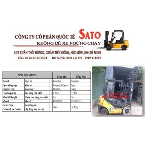 Cho thuê xe nâng Komatsu FG15T-20