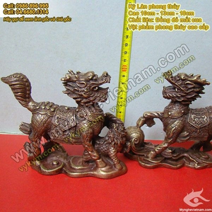Kỳ lân Phong Thủy 2 sừng cao 12cm