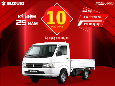 KỶ NIỆM 25 NĂM THÀNH LẬP, SUZUKI ƯU ĐÃI LỚN CHO KHÁCH MUA Ô TÔ TRONG THÁNG 3