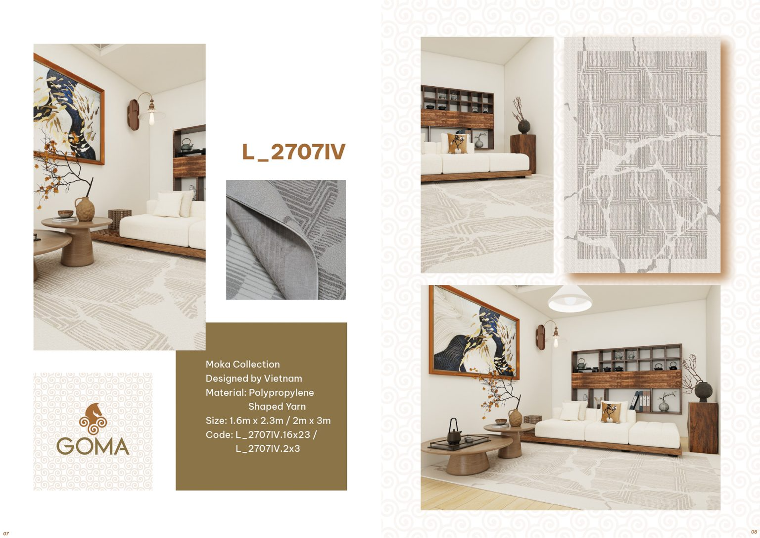 THẢM DỆT HIỆN ĐẠI CAO CẤP- GO-MOKA-L-2707IV