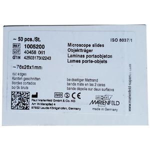 Lam kính mài mờ 76mm x 26mm Marienfeld 1005200/1000200