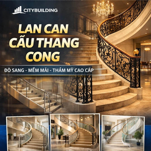 💎 LAN CAN CẦU THANG CONG ĐẸP CAO CẤP CHO BIỆT THỰ NHÀ PHỐ KHÁCH SẠN CITYBUILDING