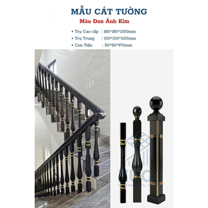 Lan can cầu thang nhôm hệ Mẫu Cát Tường XUGE-BA06 HMO