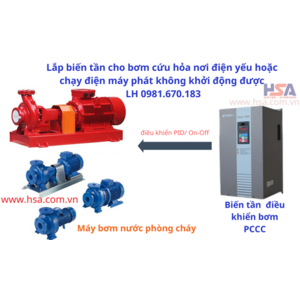 Lắp biến tần cho bơm nước phòng cháy nơi có điện áp yếu