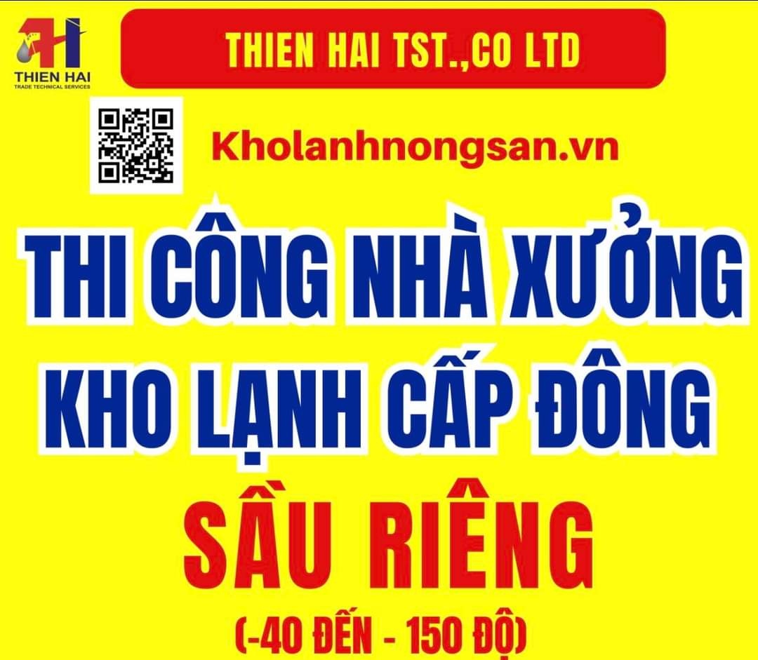 Lắp đặt kho lạnh cấp đông nhanh bảo quản sầu riêng tại xã Ea Knuếc