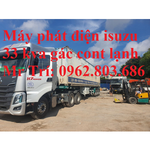 Máy phát isuzu 33 kva gác container lạnh