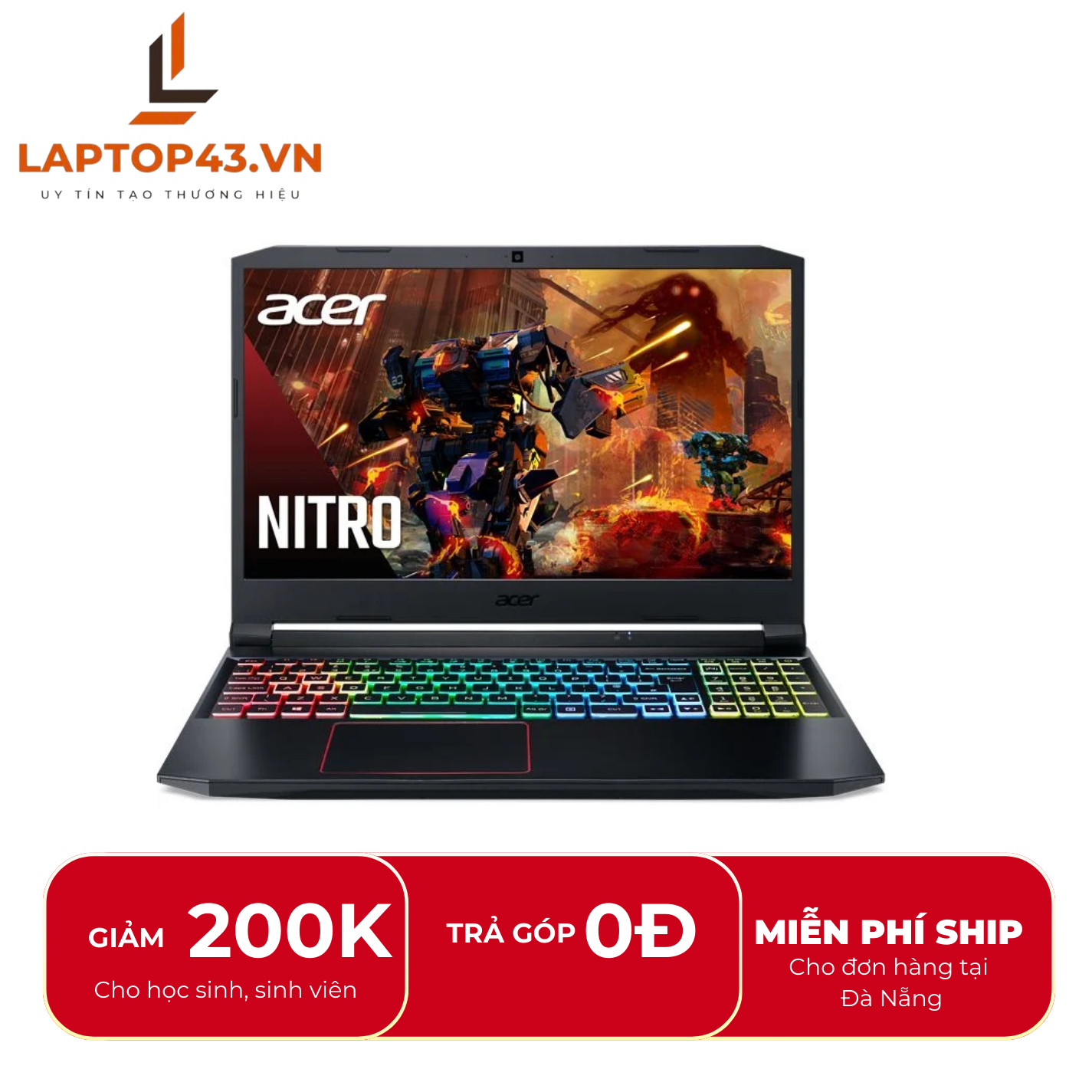 Laptop Acer Nitro 5 AN515-44-R9JM Ryzen 5-4600H/ 8GB/ 512GB/ GTX1650/ 15.6FHD 144HZ