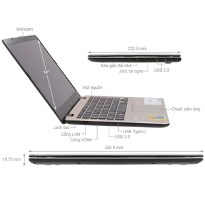 Laptop Asus X405UA i3 7100U/ Ram 4GB/ SSD 128G /Win10/ Màn Hình 14.0 Full HD full AC Pin 4H