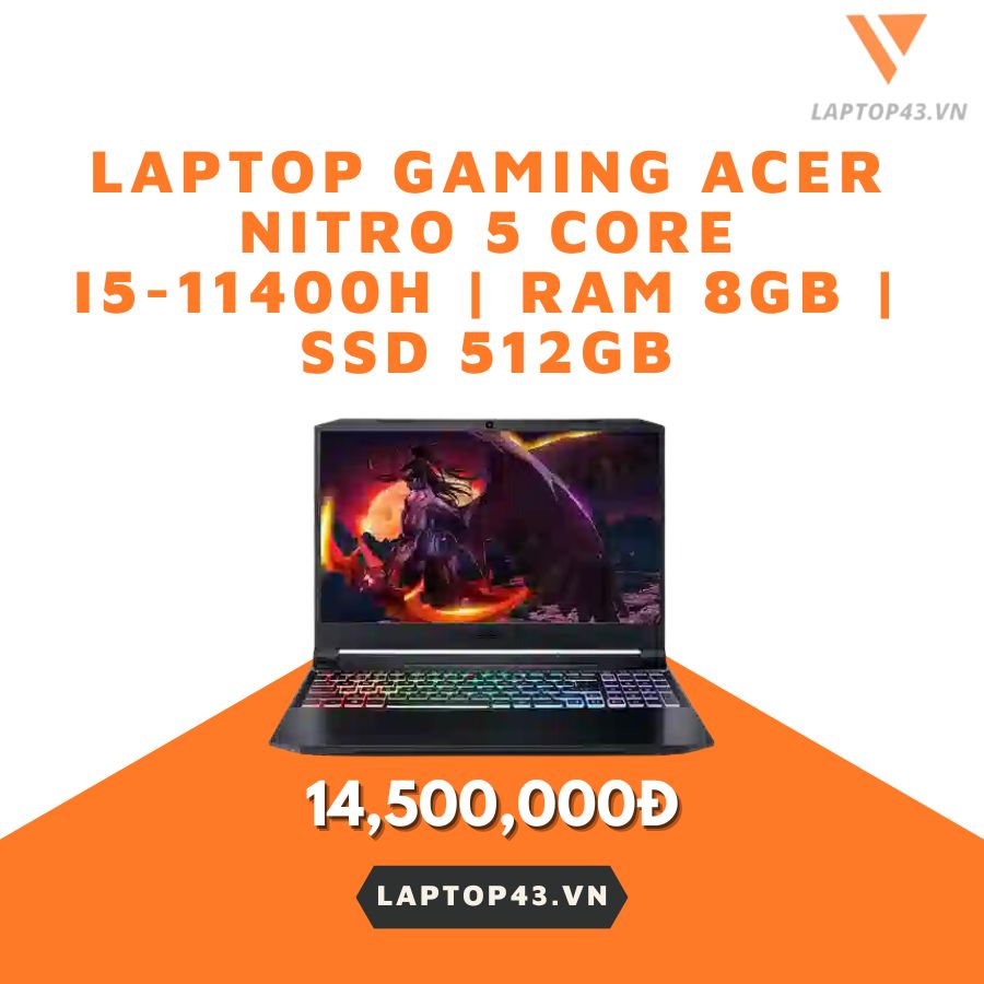 Laptop Gaming Acer Nitro 5 Core i5-11400H | RAM 8GB | SSD 512GB