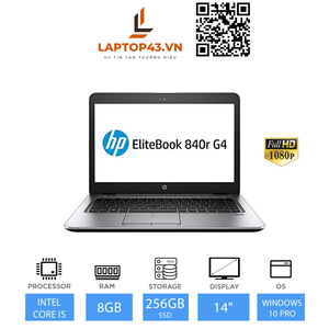 Laptop HP Elitebook 840 G4 core i5-6300U/ 8gb/ 256gb/ FullAC