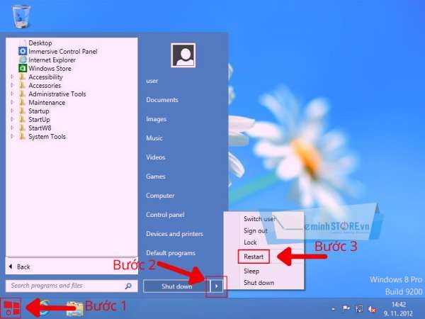 Khởi động laptop Windows 7,8 Khởi động laptop Windows 7,8