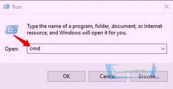 tổ hợp phím Ctrl + R mở hộp thoại Run và gõ cmd. tổ hợp phím Ctrl + R mở hộp thoại Run và gõ cmd.
