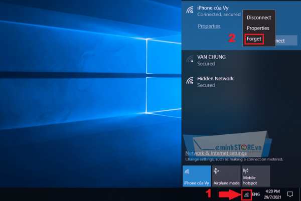 Cách xóa mạng WiFi trên laptop Windows Cách xóa mạng WiFi trên laptop Windows