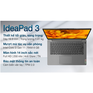 Laptop Lenovo IdeaPad 3 14ITL6 I3 1115G4/ Ram 8GB/ SSD 512GB/Win11.