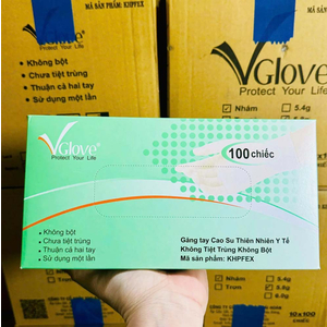 Găng tay cao su y tế latex không bột VGlove