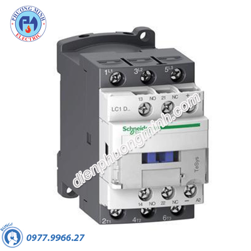 Contactor 3P, cuộn dây điều khiển 48VDC, 18A, 1N/O, 1N/C - Model LC1D18ED