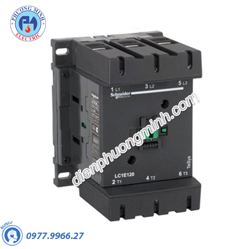Contactor 3P 120A 1N/O 1N/C 24VAC LC1E - Model LC1E120B5