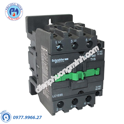 Contactor 3P 65A 1N/O 1N/C 220VAC LC1E - Model LC1E65M5