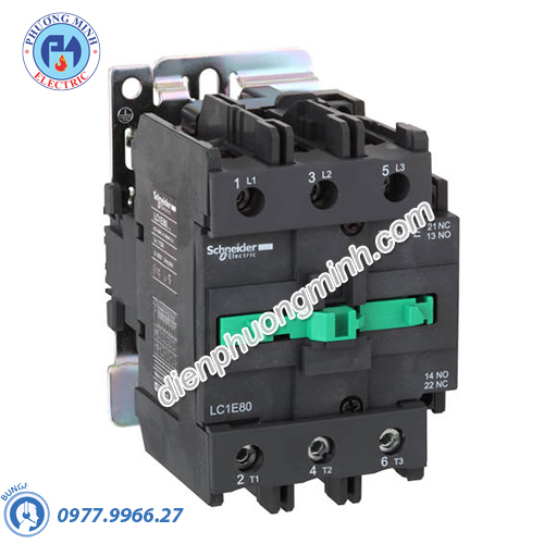 Contactor 3P 80A 1N/O 1N/C 440VAC LC1E - Model LC1E80R5