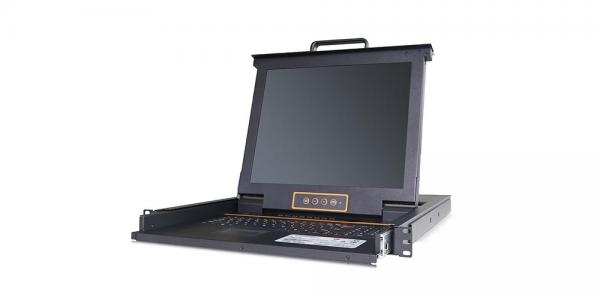 LCD KVM over IP Console with 16 port CAT5 KVM-17