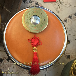 Gương cầu lồi bằng đồng mặt bát quái và 8 quẻ 12cm