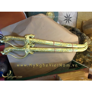 Kiếm rồng thờ cúng phong thủy bằng đồng dài 60cm