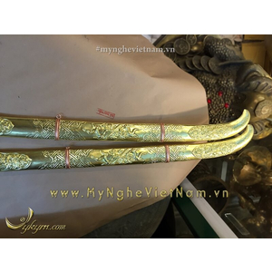Kiếm rồng thờ cúng phong thủy bằng đồng dài 60cm