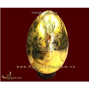 Quả trứng tam tinh phúc lộc thọ bằng đồng cao 45cm
