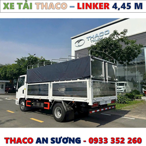 XE TẢI THACO LINKER 1,9 TẤN THÙNG BẠT 4,45 MÉT MỚI NHẤT