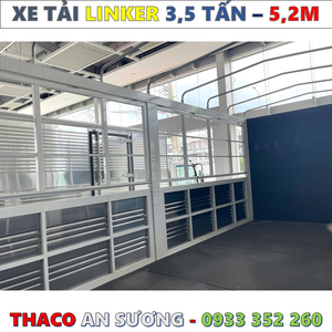 XE TẢI THACO LINKER 3,49 TẤN THÙNG BẠT 5,2 MÉT MỚI NHẤT