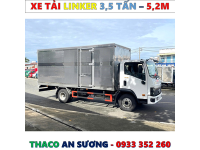 XE TẢI THACO LINKER 3,49 TẤN THÙNG KÍN 5,2 MÉT MỚI NHẤT
