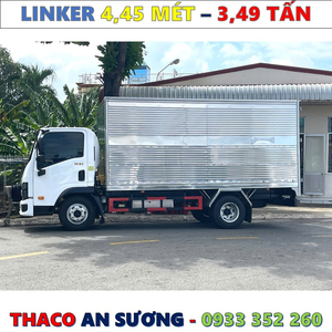 XE TẢI THACO LINKER 3,49 TẤN THÙNG KÍN 4,45 MÉT MỚI NHẤT