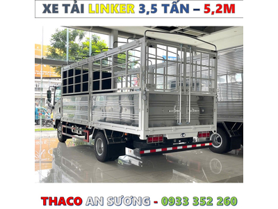 XE TẢI THACO LINKER 3,49 TẤN THÙNG BẠT 5,2 MÉT MỚI NHẤT