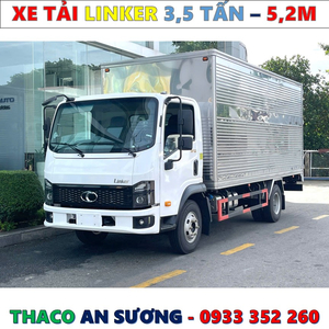 XE TẢI THACO LINKER 3,49 TẤN THÙNG KÍN 5,2 MÉT MỚI NHẤT