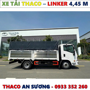 XE TẢI THACO LINKER 1,9 TẤN THÙNG BẠT 4,45 MÉT MỚI NHẤT