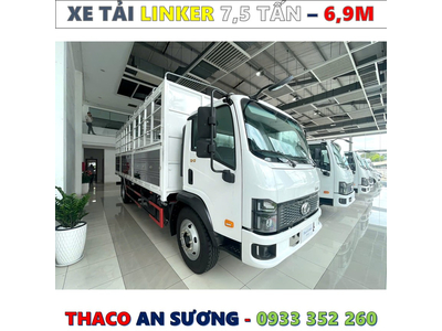 XE TẢI THACO LINKER 7,5 TẤN THÙNG BẠT 6,9 MÉT MỚI NHẤT