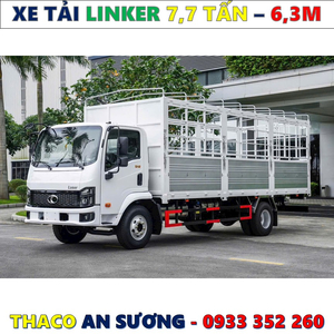 XE TẢI THACO LINKER 7,7 TẤN THÙNG BẠT 6,3 MÉT MỚI NHẤT