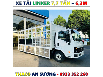 XE TẢI THACO LINKER 7,7 TẤN THÙNG BẠT 6,3 MÉT MỚI NHẤT