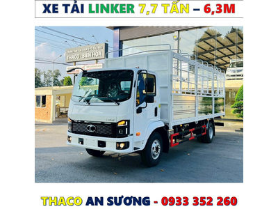 XE TẢI THACO LINKER 7,7 TẤN THÙNG BẠT 6,3 MÉT MỚI NHẤT