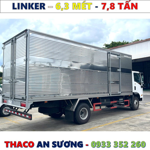 XE TẢI THACO LINKER 7,8 TẤN THÙNG KÍN 6,3 MÉT MỚI NHẤT