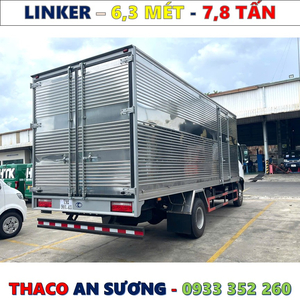XE TẢI THACO LINKER 7,8 TẤN THÙNG KÍN 6,3 MÉT MỚI NHẤT