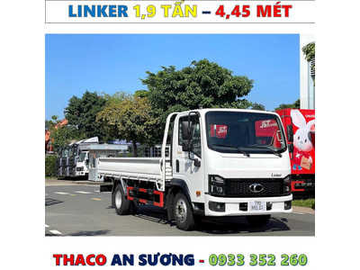 XE TẢI THACO LINKER 1,9 TẤN THÙNG LỬNG 4,45 MÉT MỚI NHẤT
