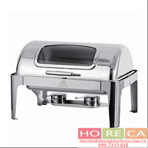 LÒ HÂM BUFFET CHỮ NHẬT CHÂN INOX(NẮP PC)-KS61363-2