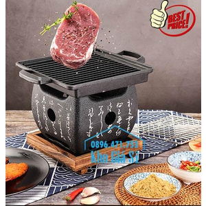 Lò nướng than khay gang chống dính kiểu Nhật Bản